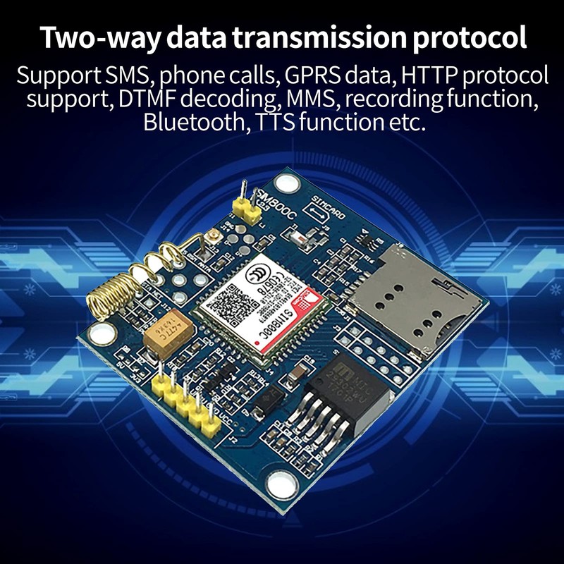 SIM800C GSM/GPRS Module with SMA Antenna for Raspberry Pi Experimental