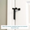 12 Pack Hinge Pin Black Door Stopper, Adjustable Heavy Duty