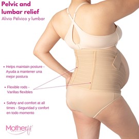 MOTHERFIT Pregnancy Girdle - Belly Bands for Pregnant Women Breathable Pregnancy Belly Support Band Adjustable Maternity Belt Nude