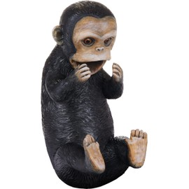 BRUBAKER Wine Bottle Holder Thirsty Monkey - Monkey Polyresin Bottle Decoration - Chimpanzee Figure Hand Painted Bar Wine Accessory - Funny Wine Gift