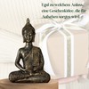 Zen Light Thai Buddha Figurine, Resin, Bronze, 10 x 23
