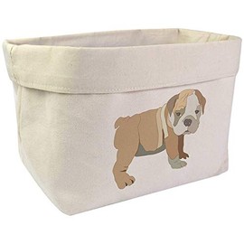 Azeeda Large 'English Bulldog Puppy' Canvas Organiser/Storage Bag (OR00014139)