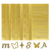 15 Sheets Gold Letter Stickers, Glitter Vinyl Alphabet with Uppercase