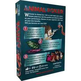HeidelBÄR Games Animal Poker - Card Game – The Extremely Funny Card Game About Success and Demotion in Your Friendly Animal Office - for 4 to 8 Players, Age 8+, 20 Min