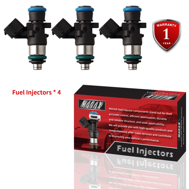 MACAX Set of 3 Fuel Injectors JSN180E Replacement Compatible with