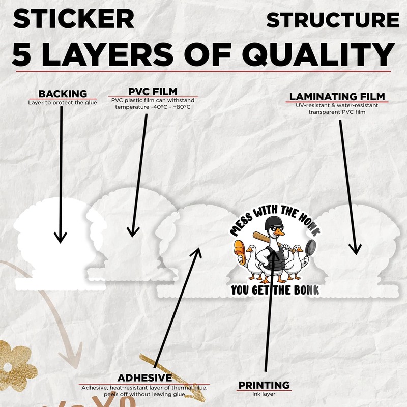 3 Pcs Mess with The Honk You Get The Bonk