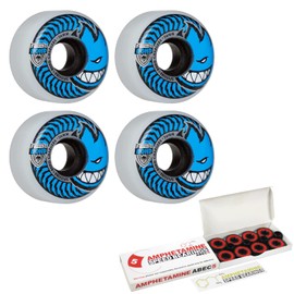 Spitfire Skateboard Wheels 56mm 80HD Conical Full Clear with ABEC 5 Bearings