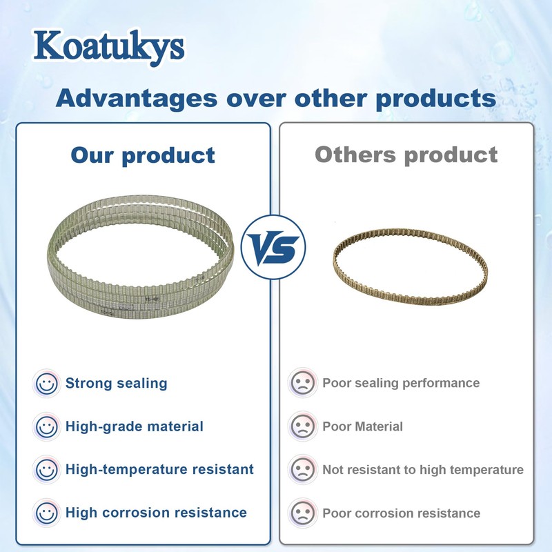 Koatukys A3302PK 3302 Pool Cleaner Drive Belt, Durable Rubber Replacement