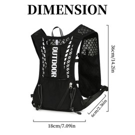 DOINEUFL Adjustable Running Vest Running Backpacks Functional 5L Hydration Pack , Suitable for Running, Cycling, Hiking & Marathons (Hydration Vest)