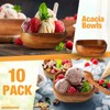 FillTouch 6 Pcs Small Wooden Candy Bowl Square Acacia Serving
