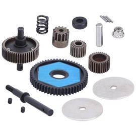 DAUERHAFT Transmission with motor transmission, reliable and durable RC transmission, accessory for axial SCX10/SCX10 II 90046 90047 RC car