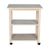 International Concepts Microwave Cart, Unfinished
