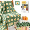 HHSarioneiro Crochet Blanket Kit for Beginners, Easy Granny Square Crochet