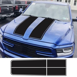 Pickup Hood Tailgate Stickers Truck Graphic Custom Decal Vinyl Cover Auto Tuning Accessories for Dodge Ram 1500 2500 Hemi Rebel (Matt Black)