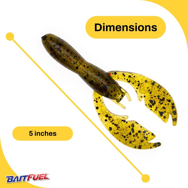 BAITFUEL PACA Craw Creature Bait Infused with Supercharged X55 Formula