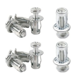 SaveSooo 8pcs Turnnut Rivet Nut Fixing Screw Petal Nut Expansion Nut Lightweight DIY Metal Nut Kit Fixing Fixtures Metal Screw Nuts (M4x20)