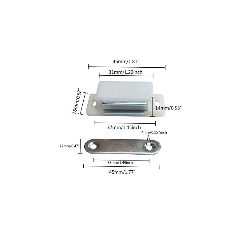 Rannb Magnetic Door Catch Latches for Cabinet Doors, Cupboards, Drawers