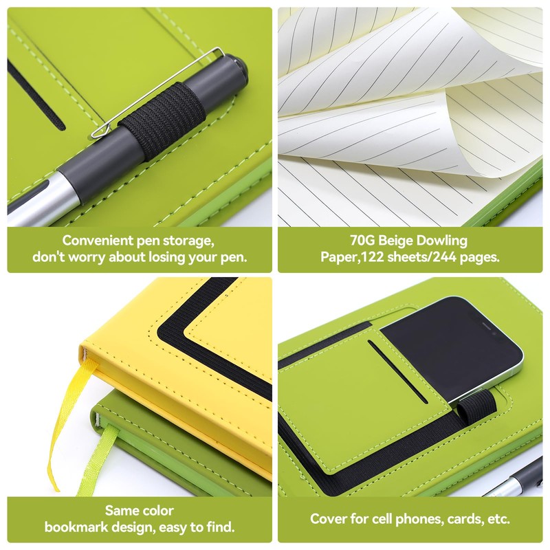 Aimeke Pack of 2 Notebook A5 Lined Hardcover Journal Book