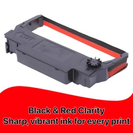 POKANIC ERC-30/34 / 38 Black and Red Ink Ribbon Cartridge Roller Replacement Receipt Kitchen Printer Compatible with Epson TM-200, TMU-220, TMU-230, Bixolon, SNBC SRP-275, SRP-270, BTP-M280 (12 Pack)