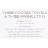 Jessica Simpson 6 Piece Printed Hooded Bath Towel and Washcloth