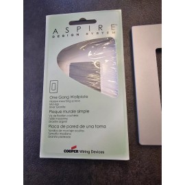 Lot of 5-Aspire Design System One Gang Wallplate 9521-SG- Matte Silver Granite