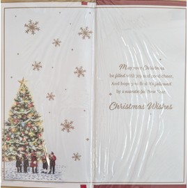 Friends Christmas Card ~ Special Friends At Christmas ~ Traditional Robin & Xmas Bow Slim Card by Prelude