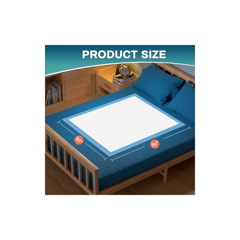 AAY Bed Pads Disposable 30" x 36" (100 Count), Extra