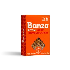 Banza Chickpea Pasta, Rotini - Gluten Free Healthy Pasta, High Protein, Lower Carb and Non-GMO - (Pack of 6)