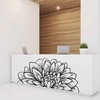 Mandala in Half Dahlia Wall Decal Lotus Flower Interior Home