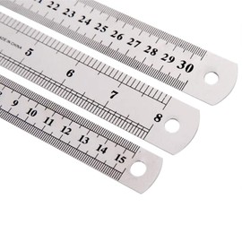 Bestgle Stainless steel straight edge ruler measuring tool 15 20 30 cm, convenient for use as a straight drawing or measuring instrument.