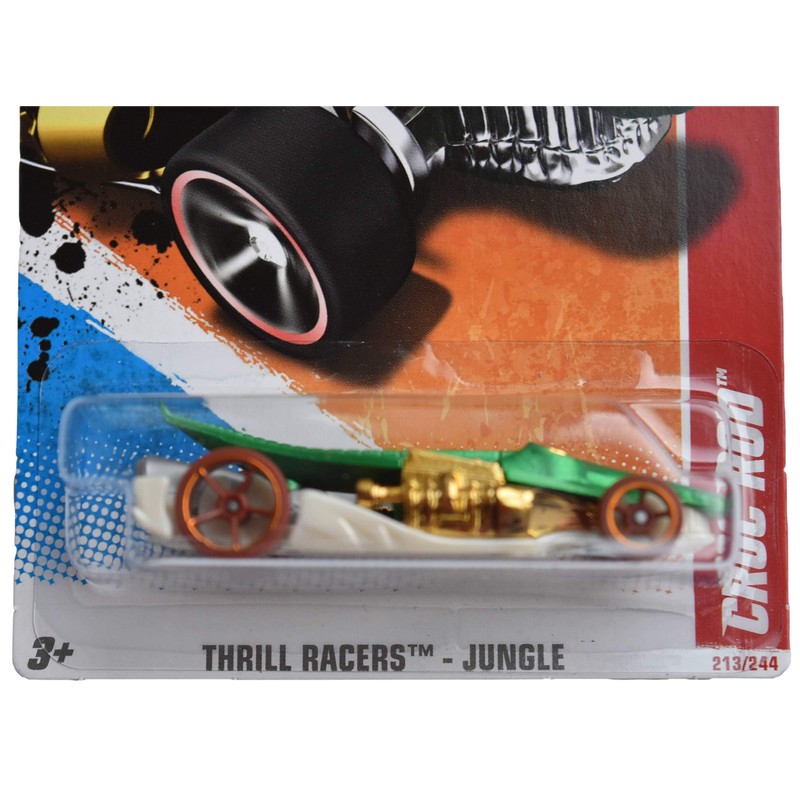 Hot Wheels Thrill Racers Jungle 3/6 Croc Rod 213/244 Green
