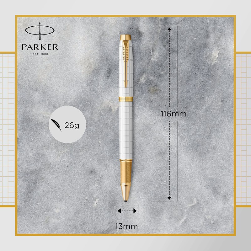 Parker IM Rollerball Pen | Premium Pearl Lacquer with Gold