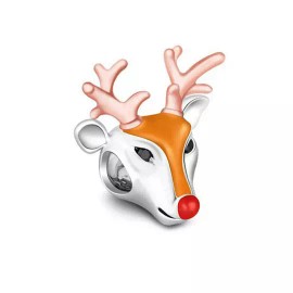 Minimalist Charm Jewelry Christmas Deer Charm, Deer Charm, Christmas Charm, Women Gift Charm, Silver