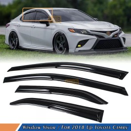 Gearzaar For 2018-2024 8th Gen Toyota Camry JDM 3D Mugen Style Window Visors Rain Guards
