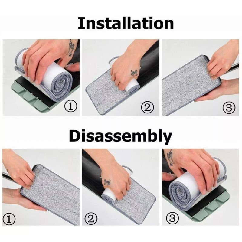 generic Repuesto De 4 Almohadillas Para Trapeador De Microfibra