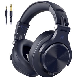 OneOdio A71 Hi-Res Studio Recording Headphones - Wired Over Ear Headphones with SharePort, Professional Monitoring & Mixing Foldable Headphones with Stereo Sound (Navy Blue)