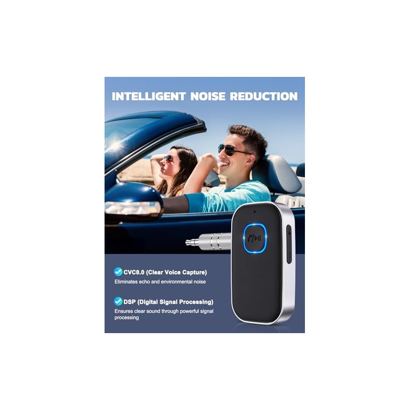 COMSOON Bluetooth Receiver for Car with 16-Hour Battery Life