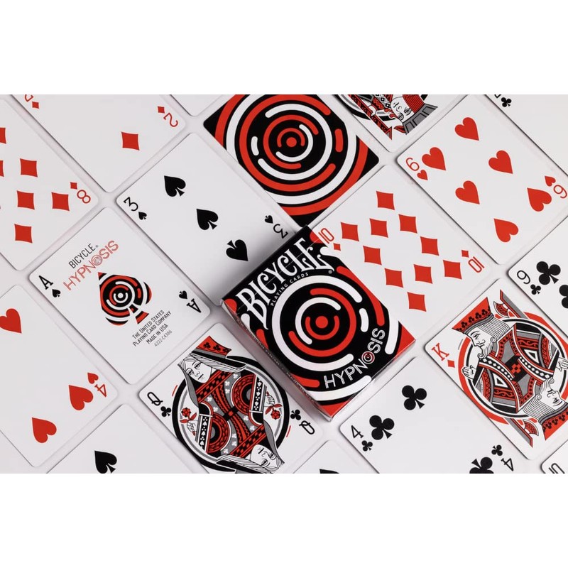 Bicycle Hypnosis Specialty Playing Cards, Red, Black, White Playing Card