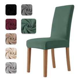 Homebliss Stuhlhussen 4er Set Stretch,Stuhlhussen Schwingstühle Elastisch für Esszimmer- und Küchenstühle, Stuhlbezug Sehr Weich Bequem Kratzfest Grün