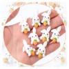 50 Pcs Mini Bunny and Carrot Decoration,Easter Bunny Decor,Resin Rabbit