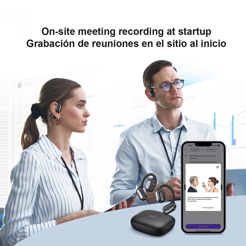 MINISO MS162 AI Translation Earbuds Real Time, 3-in-1 Translator Earbuds