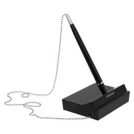 Merangue Classic Desktop Security Pen, 22" Metal Chain, Black