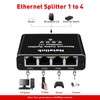 NataLink Ethernet Splitter 1 to 4 Network Cable Splitter 1000Mbps