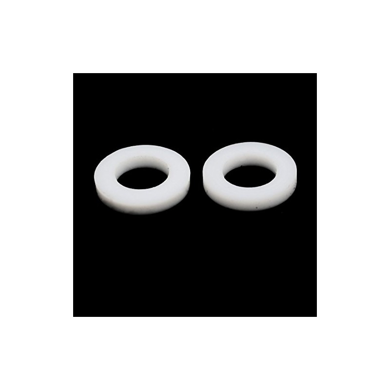 Sourcingmap 18mmx10mmx3mm PTFE Flat Washer Flange Gasket White 10pcs