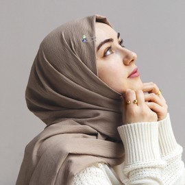 GEEHUA Pack of 36 Women's Hijab Pins, Hijab Needles, Hijab Headscarf Clips, Hijab Dress, Brooch Neckline, Reducing Hijab Magnet U Safety Pins for Hijab Scarf Clips