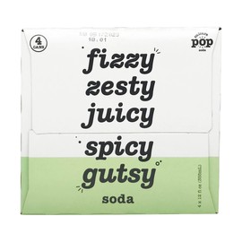 Culture Pop Soda Watermelon Lime & Rosemary Sparkling Soda 4pk, 12 FZ