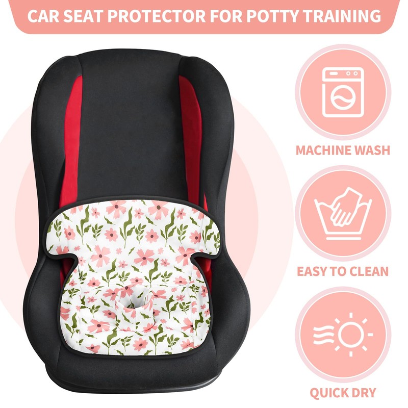 HunnmingRe 2 Pack Floral Car Seat Protector for Potty Training