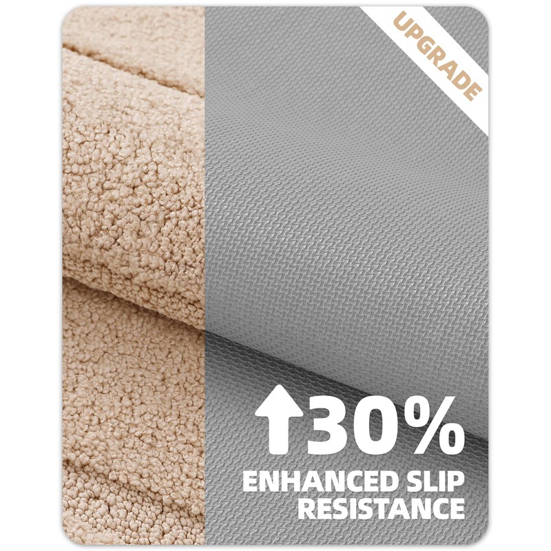 COLOR&GEOMETRY Bath Mat Non Slip Washable, 44 x 76 cm