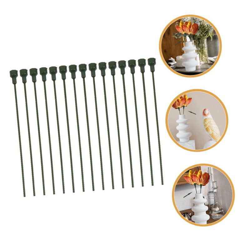 BESPORTBLE DIY Flower Stems 15pcs Plastic Flower Sticks Extension Perfect