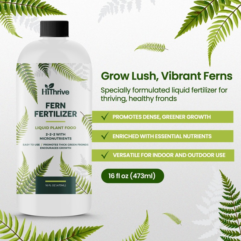 Fern Fertilizer for Greener Growth and Dense, Resilient Fronds, 16oz